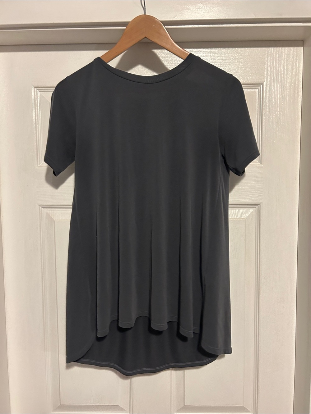 Cherish Short Sleeve Swing Tee - Charcoal